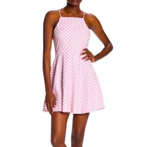 Trixxi pink XL Eyelet Skater embroidered Dress NWT sundress short cutout spring